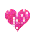Pink mirror-ball heart, bouncing