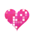Pink mirror-ball heart, spinning