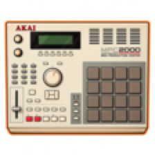 Akai MPC2000 sampler, front view