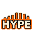 Orange equalizer bars above the word HYPE